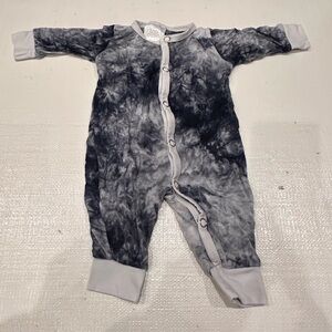 Designer- Cozy Tie-Dye Newborn Footie